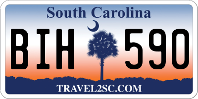SC license plate BIH590
