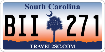 SC license plate BII271