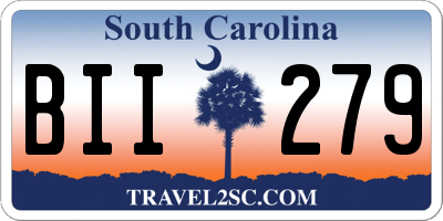 SC license plate BII279