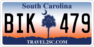 SC license plate BIK479