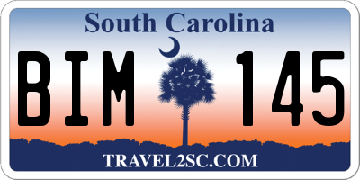 SC license plate BIM145