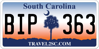 SC license plate BIP363
