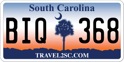 SC license plate BIQ368