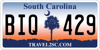 SC license plate BIQ429