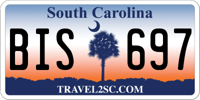 SC license plate BIS697