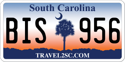 SC license plate BIS956