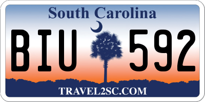 SC license plate BIU592