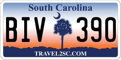 SC license plate BIV390
