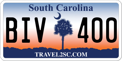 SC license plate BIV400