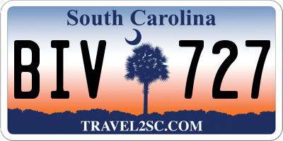 SC license plate BIV727