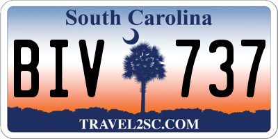 SC license plate BIV737