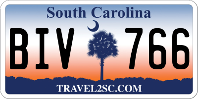SC license plate BIV766