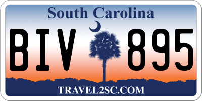 SC license plate BIV895