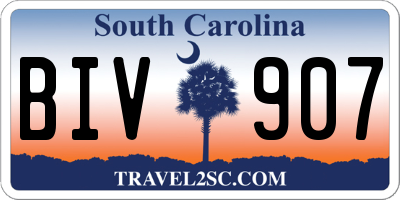SC license plate BIV907