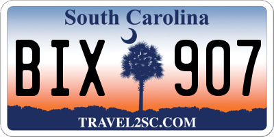 SC license plate BIX907
