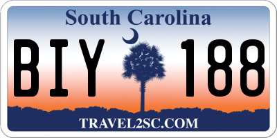 SC license plate BIY188
