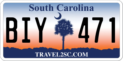 SC license plate BIY471