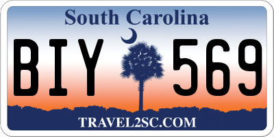 SC license plate BIY569