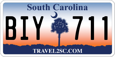SC license plate BIY711