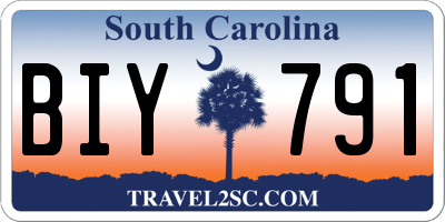 SC license plate BIY791