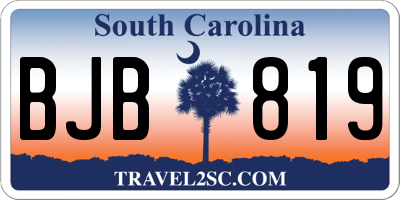 SC license plate BJB819