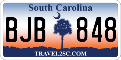 SC license plate BJB848