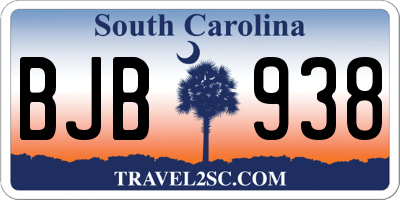 SC license plate BJB938