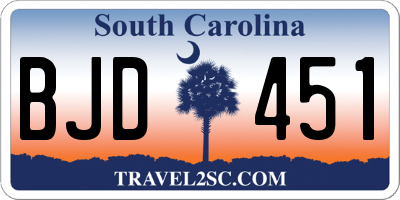 SC license plate BJD451