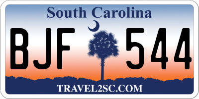 SC license plate BJF544