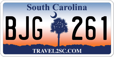 SC license plate BJG261