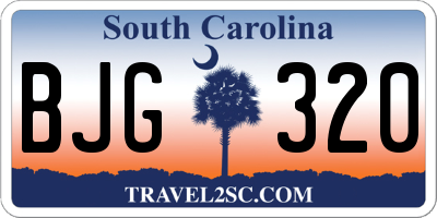 SC license plate BJG320