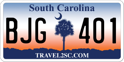 SC license plate BJG401
