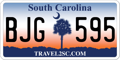 SC license plate BJG595