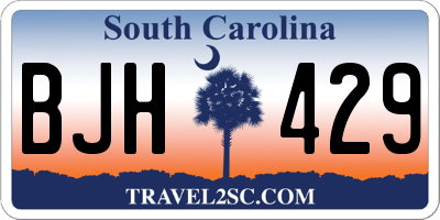 SC license plate BJH429
