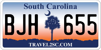 SC license plate BJH655