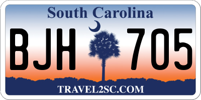 SC license plate BJH705