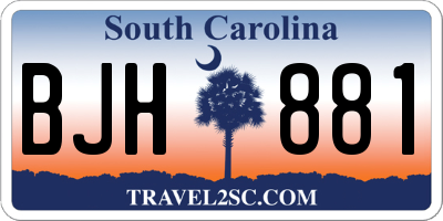 SC license plate BJH881
