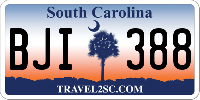 SC license plate BJI388