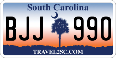 SC license plate BJJ990