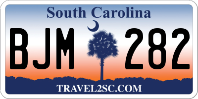 SC license plate BJM282