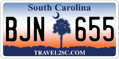 SC license plate BJN655