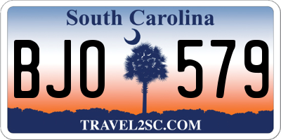 SC license plate BJO579