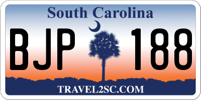SC license plate BJP188