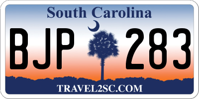 SC license plate BJP283