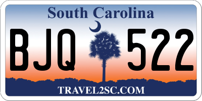 SC license plate BJQ522