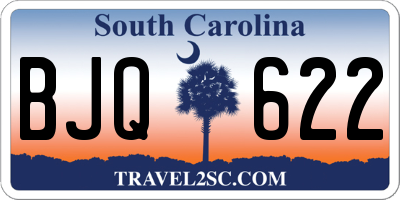 SC license plate BJQ622