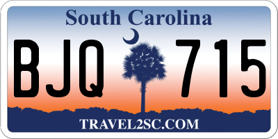 SC license plate BJQ715