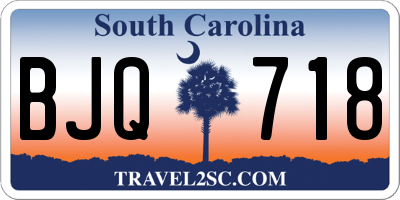 SC license plate BJQ718