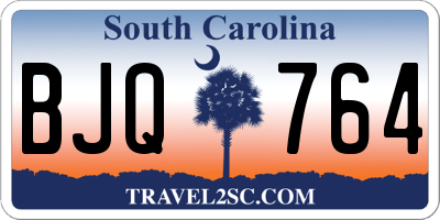 SC license plate BJQ764