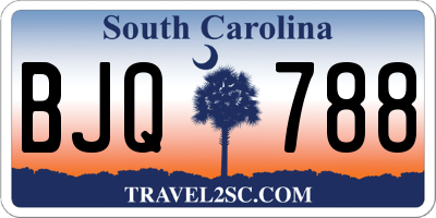 SC license plate BJQ788